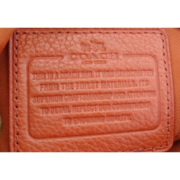 Coach Charley Crossbody Handbag | Orange Leather, F33521, Horse & Carriage - Picture 10 of 10